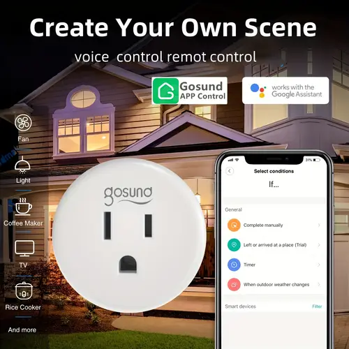 1 2 4 pack mini wifi smart plugs compatible with app voice control for google home smart plugs with timer function remote control 110 130 hub required 10a for 2 4ghz wi fi standard home office