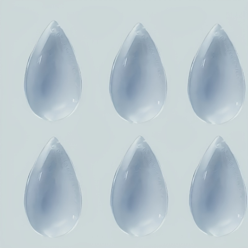 Image of 6pcs/set Crystal Angel Teardrop Prism Pendant - Glass Light Catcher, Suitable For Jewelry And Home Decor, Shiny Clear Glass Bead Set, Ideal For Birthday, Christmas, Wedding Gifts