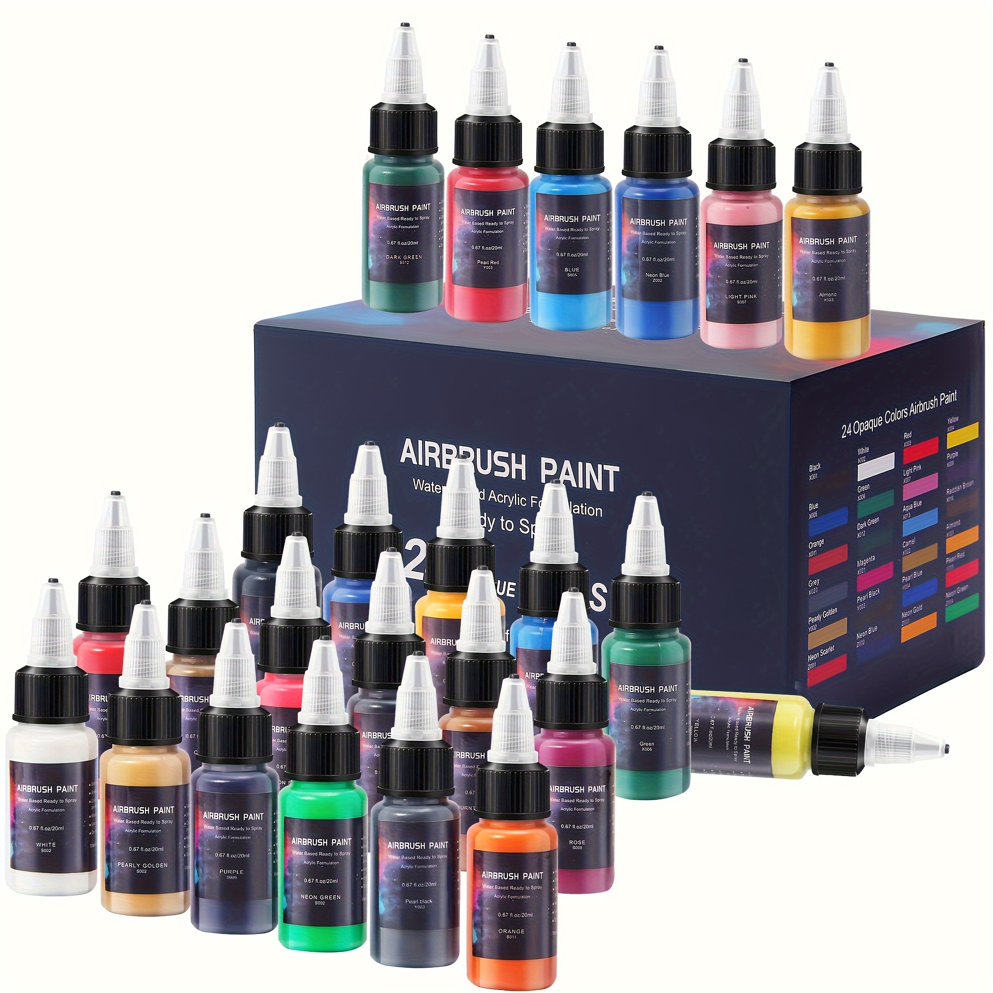 

24 Set, - Paints In Form, Bottled Propylene Pigment For Hobbyists And Artists