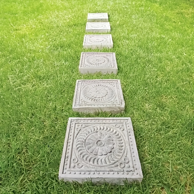TEMU Moule à pavés carrés, outil de fabrication de dalles de brique pour paysage de jardin, moule de construction de de cour à faire soi-même, facile