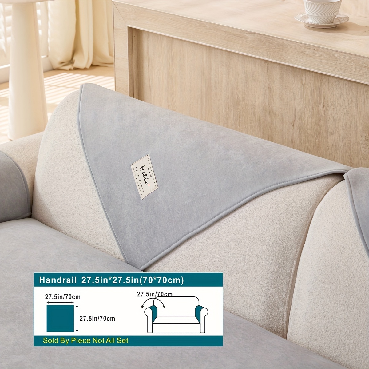 TEMU 1 coussin de canapé haut de gamme, adapté à toutes , housse de canapé antidérapante, style luxueux, version automne et hiver (velours nuage)