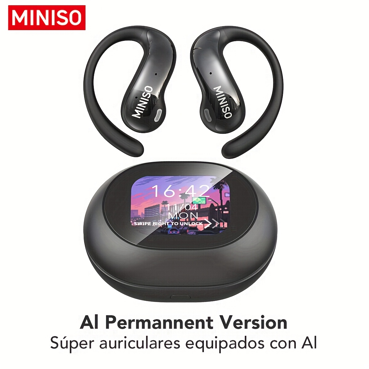 E-shop MINISO MS188 KI Kabellose Ohrhörer mit HD-Touchscreen, unterstützen 150 Sprachen in -Übersetzung, HD-Klangqualität, geringe Latenz, bequem zu