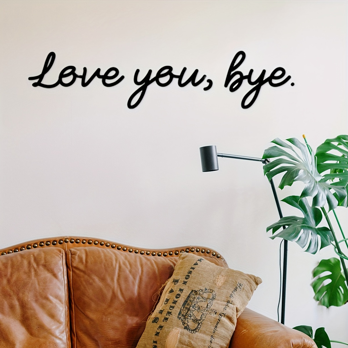 

Modern Wooden 'love You, Goodbye' Wall Art - Versatile Indoor/outdoor Decor For Living Room, Bedroom, Bathroom - Perfect Gift For Friends & Family, Black