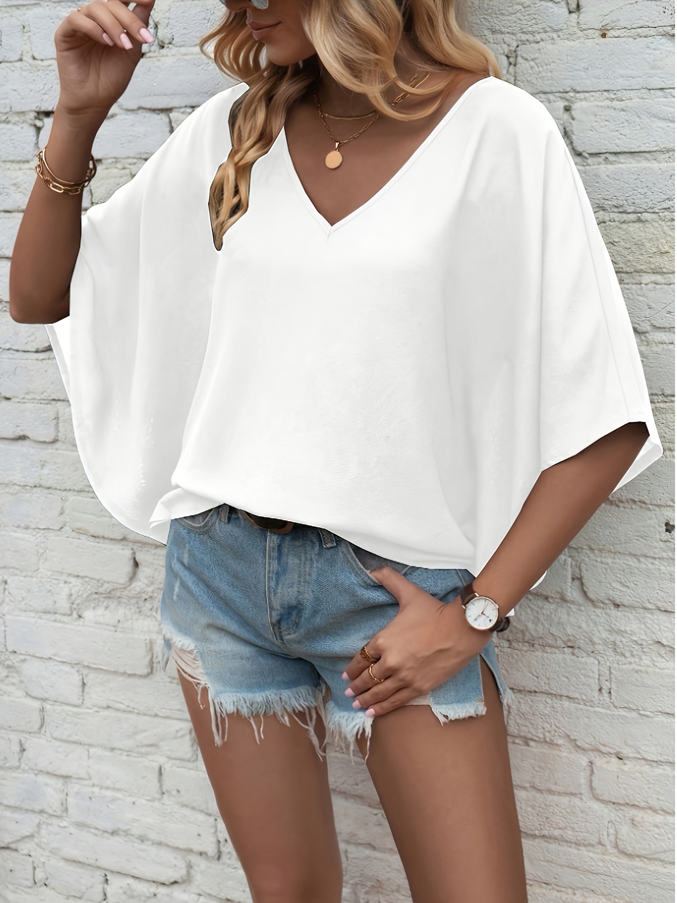 white blouses sold on Temu United States