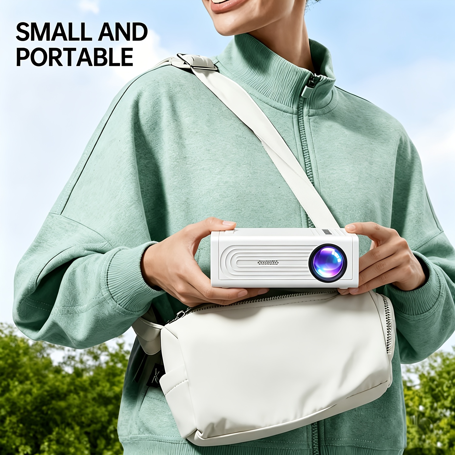 TEMU Mini Projector, Portable Video Projector, Home Theater Projector, Supports Mobile Screen Projection, Native Resolution 600 Svga, Suitable For
