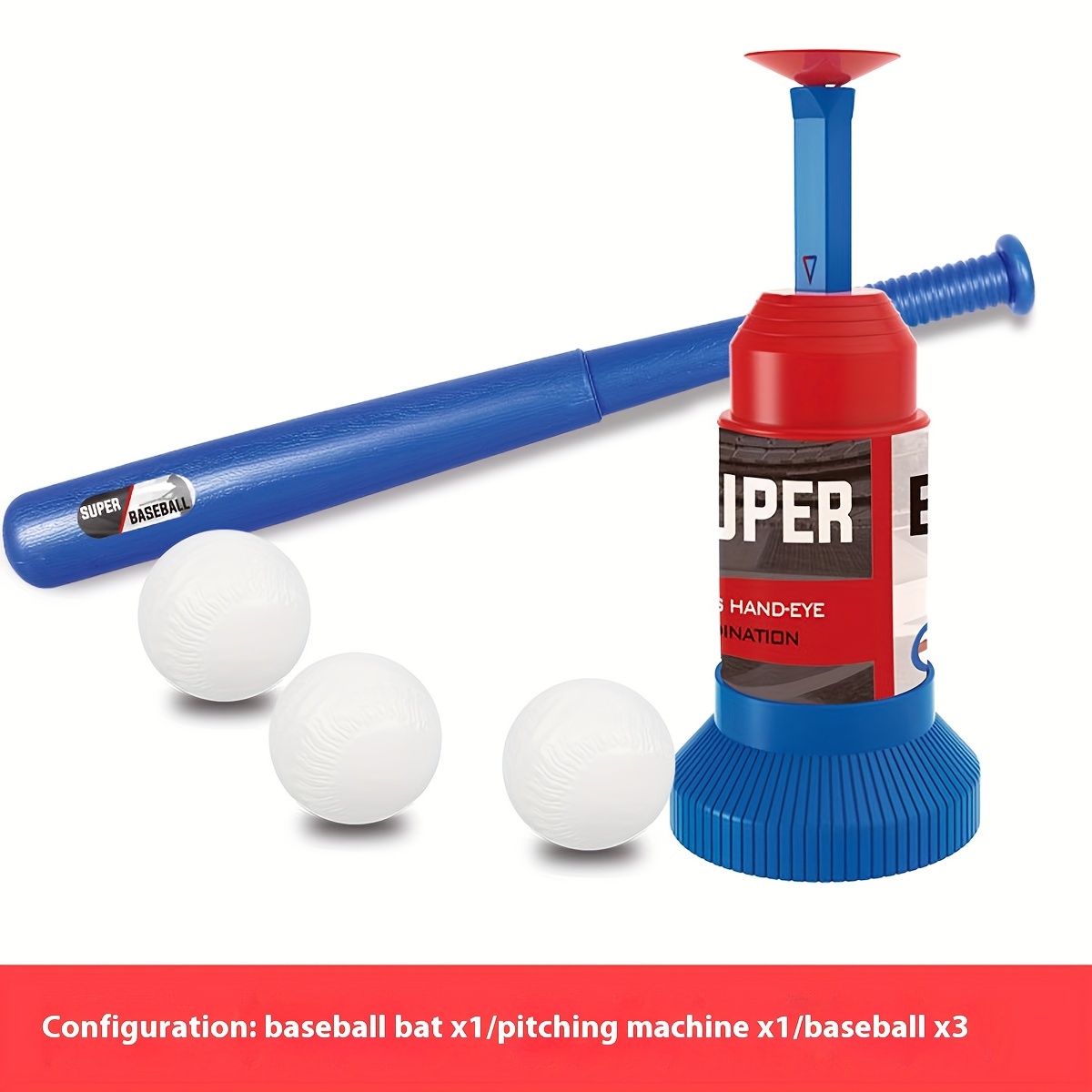 Baseball Set Toy, 1 Retractable Baseball And 1 Serve Machine, With 3 Balls, Suitable For Indoor/outdoor Family Travel And Entertainment Games, Thanksgiving/christmas Gifts