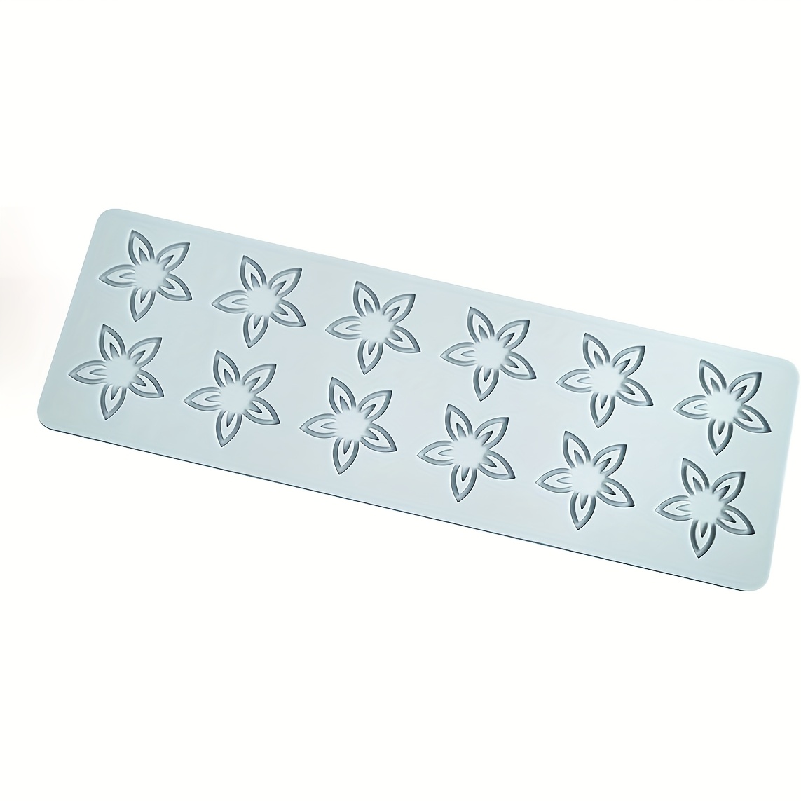 Image of 1pc Petal-shaped Gum Paste Lace Silicone Mat, Fondant Icing Lace Silicone Mold, Candy Mold For Chocolate And Candy Crafts, Cake Decoration