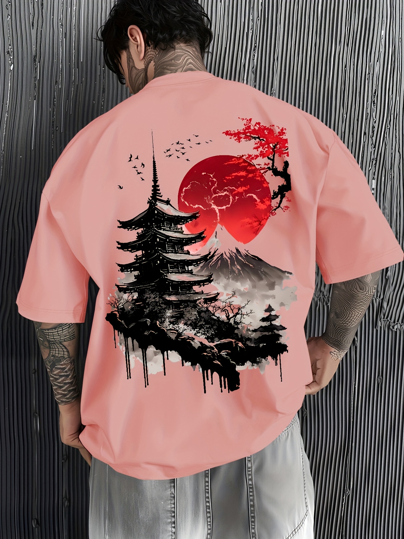 must trendy guys pagoda print japanese - Temu Morocco