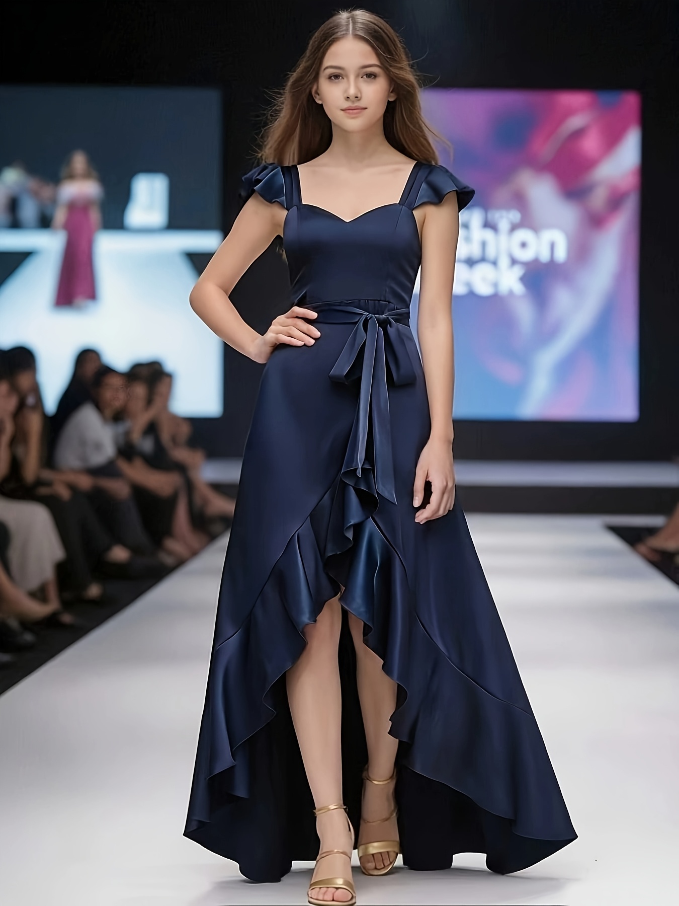 navy dress with black graduation gown Customized Doctoral Graduation Gown Tam Black-8S(Sky Blue-Black) main image 0