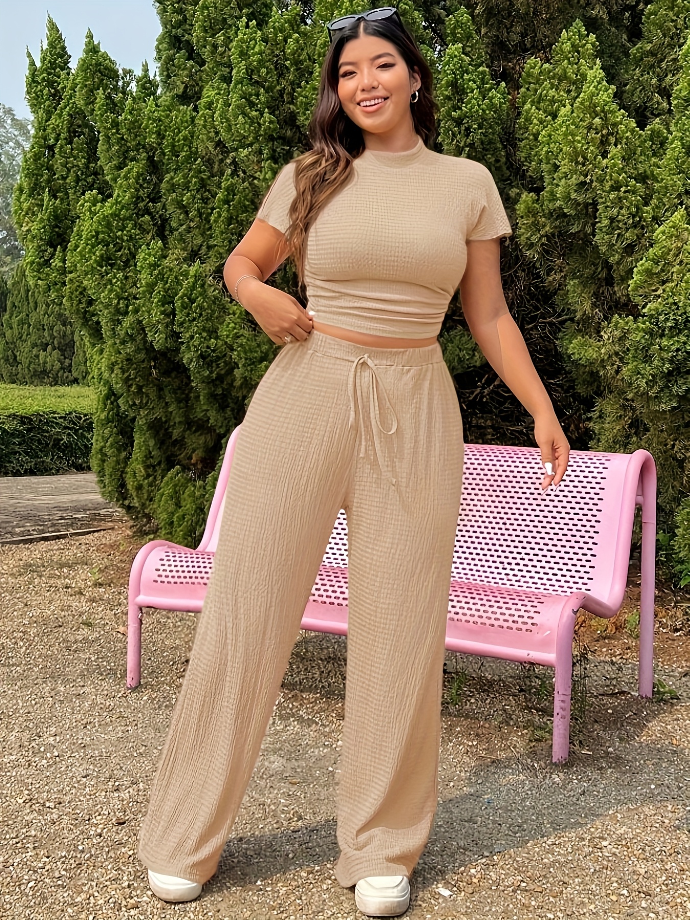 Pantalón Mujer Pantalon Con Bluson Conjunto Blusa Pantalones