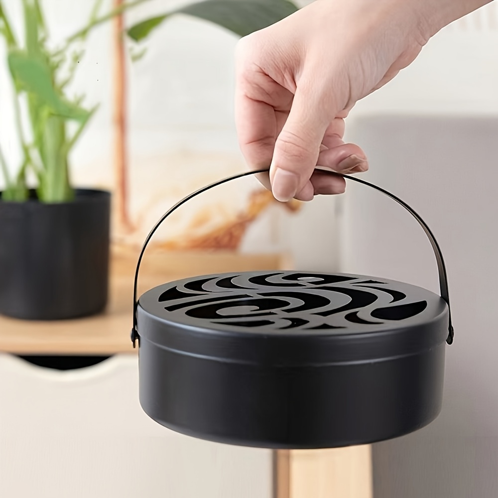 TEMU Portable Fireproof Metal Repellent Incense Holder With Sandalwood Stove & Ash Tray - Outdoor/indoor Use, No Batteries Needed, Decorative Incense