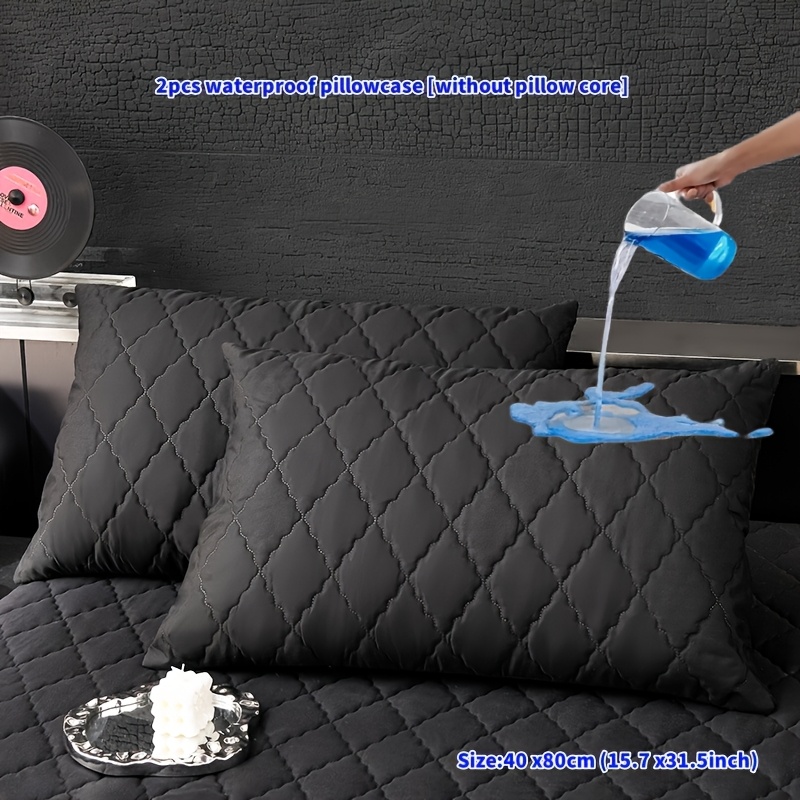 Image of 2pcs Pillowcases (without Pillowcase, Without Pillow Core) Solid Color, Optional, Pillowcase Bed Pillowcase For Bedroom Hotel Rooms Dormitory