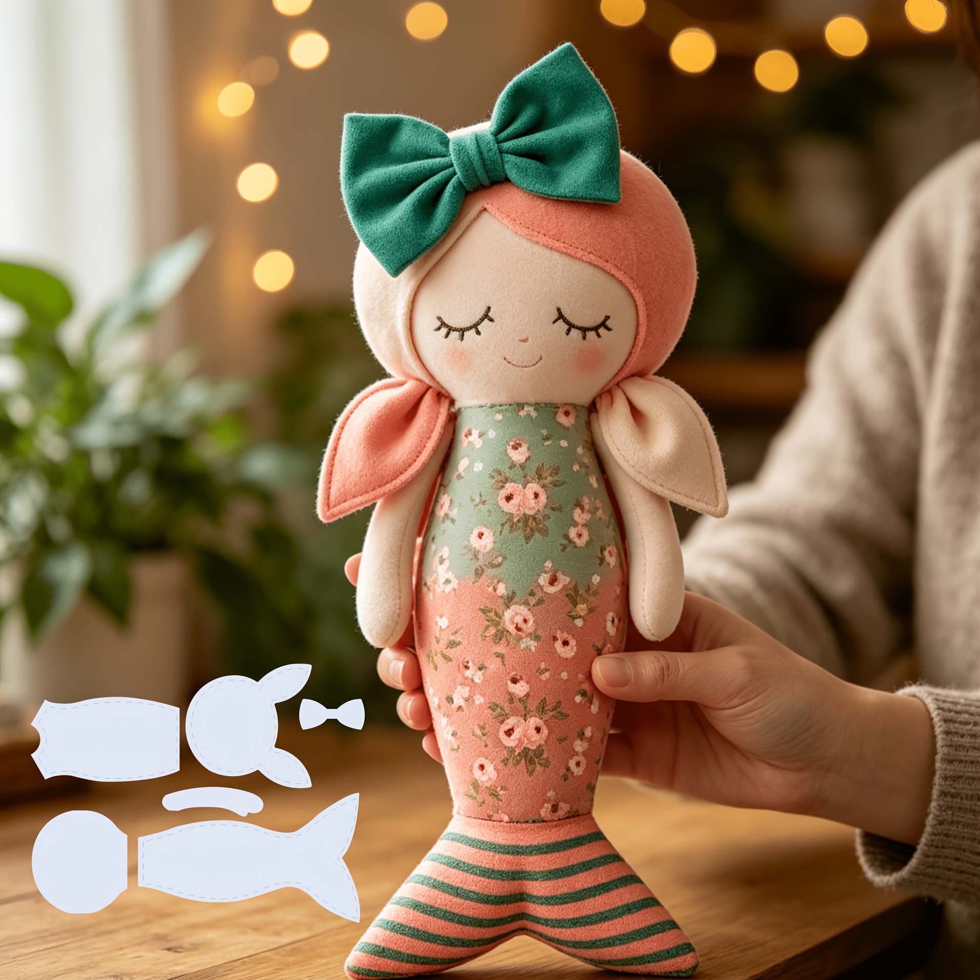 TEMU 1 Set Of 6pcs Mermaid Doll Craft Templates, Artistic Decorative Templates, Reusable Painting Templates, Suitable For Handmade, Painting, Canvas,