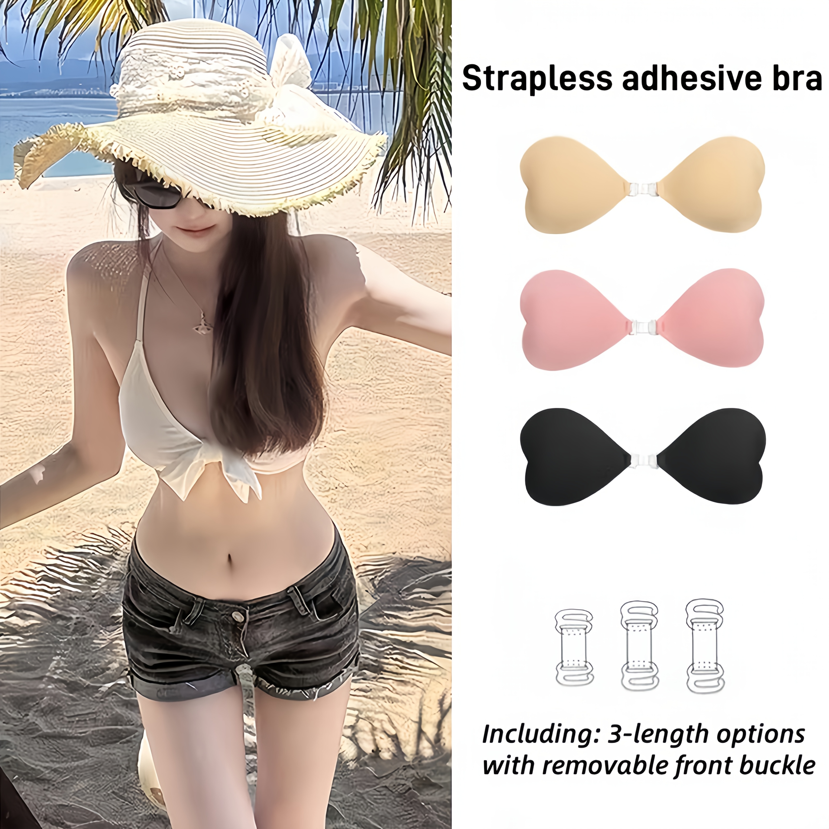 a pair sticky bras strapless bra nipple covers bras - Temu Oman