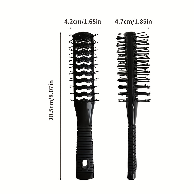 TEMU 1pc Of Hollow-out Hair Comb, Styling Comb, Volumizing Comb, Plastic Bristle Massage Comb For Body And Shaping, Vintage Pompadour Double-sided