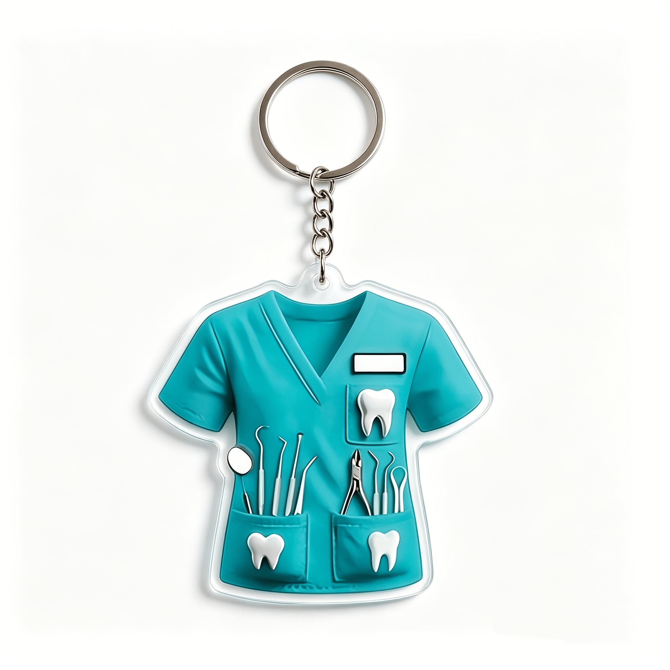 TEMU [2d Flat] [2d Flat] For Dental Professionals. Acrylic 2d Keychain, Shirt, Dental Tools. Car Additions