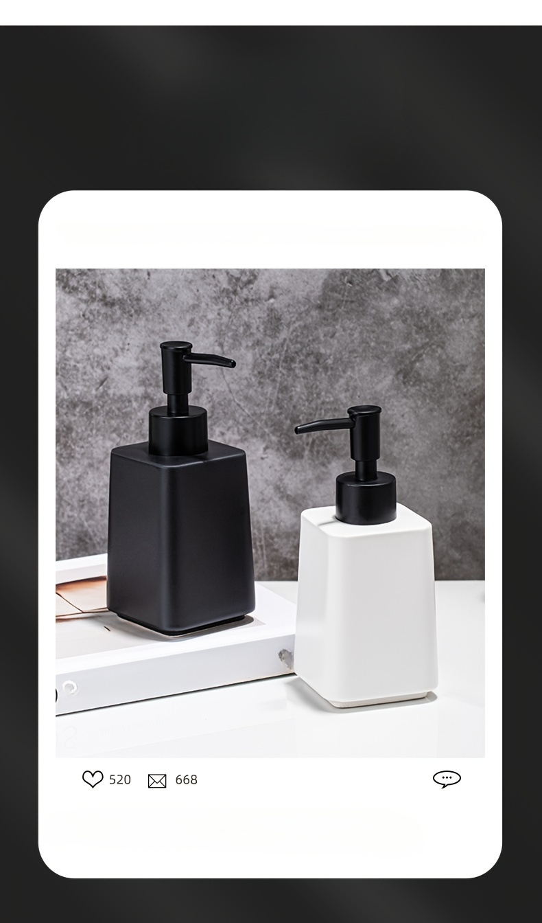 Weiße Keramik-Handseifenspender 300 Ml – Elegante Pumpflasche Für Badezimmer & Dusche