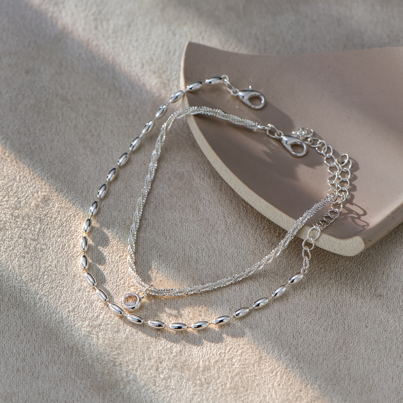 2pcs Bohemian Double-Layer Stackable Bracelets for Women