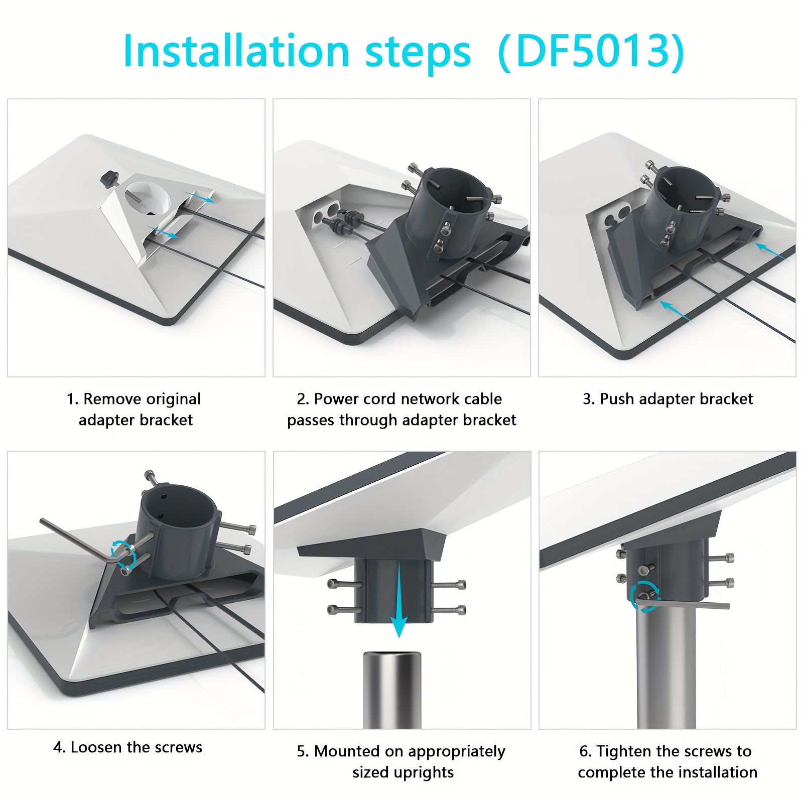 Support de satellite Starlink Mini - Construction robuste en alliage d'aluminium, pas besoin d'alimentation, installation facile avec vis, pour maison, bureau, camping-car