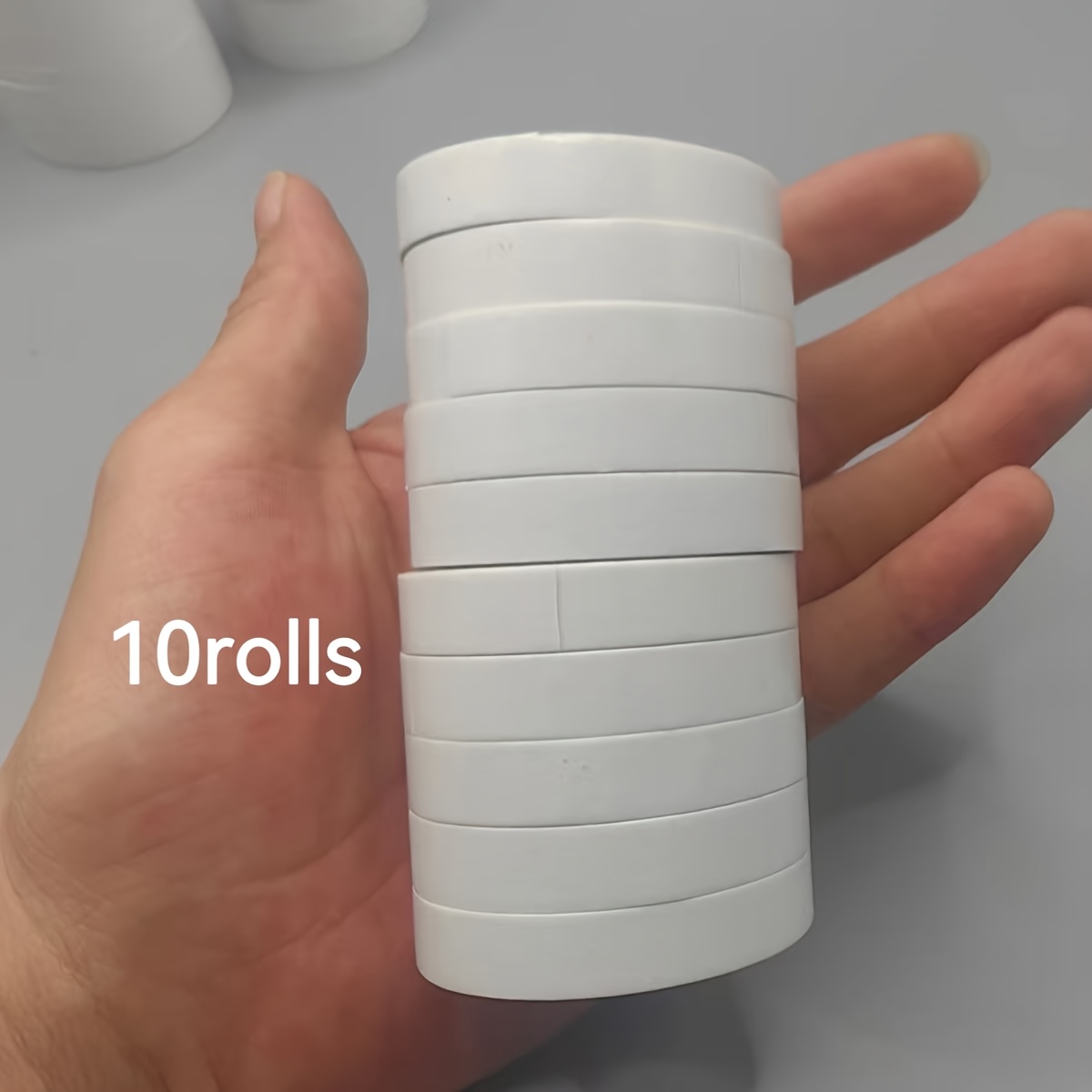 TEMU 5 Rolls/10 Rolls Of Double-sided Transparent Tape, Width 1 Cm/0.39 Inches Length 4.5 M/177 Inches - Strong Adhesive High Paper For Office,
