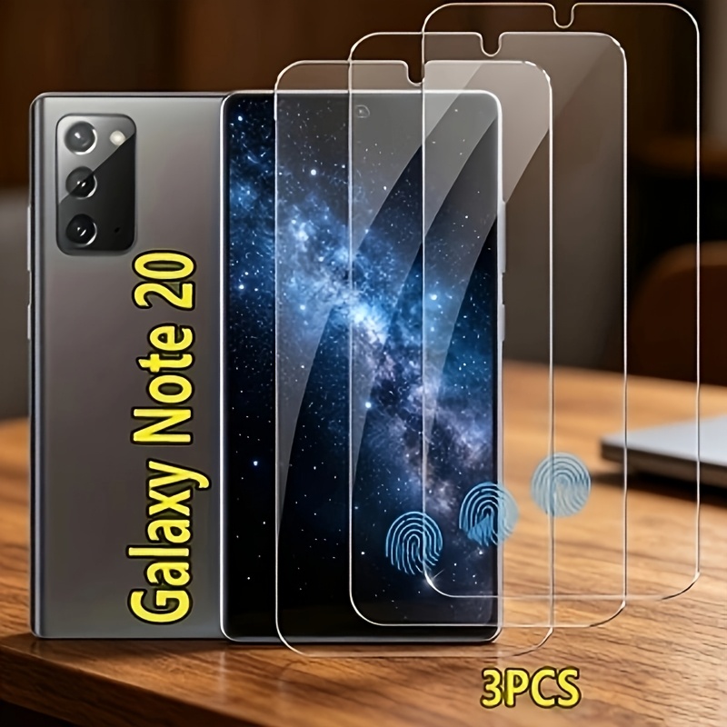 TEMU 3pcs Screen Protector For Galaxy Note 20, Anti-scratch, 9h Tempered Glass, Bubble-free For Fingerprint Unlock, Galaxy Note 20 5g Glass Screen
