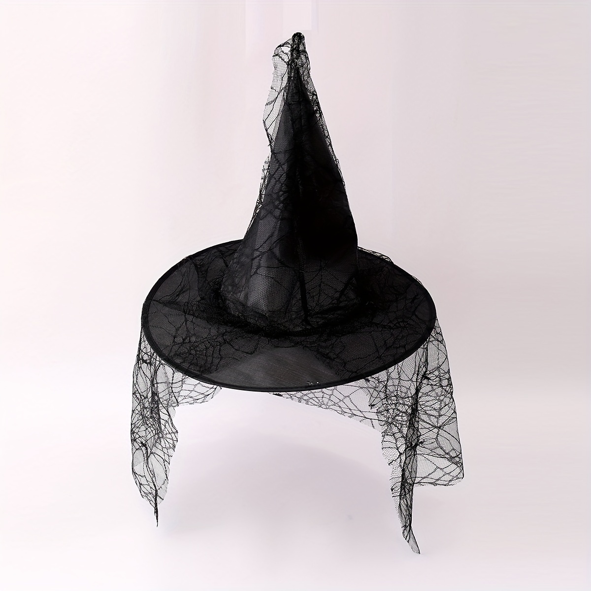 Halloween Witch Hat Mesh Lace Costume Accessory Suitable for Parties Amazon.com: Spooktacular Creations Halloween Black Mesh  main image 4