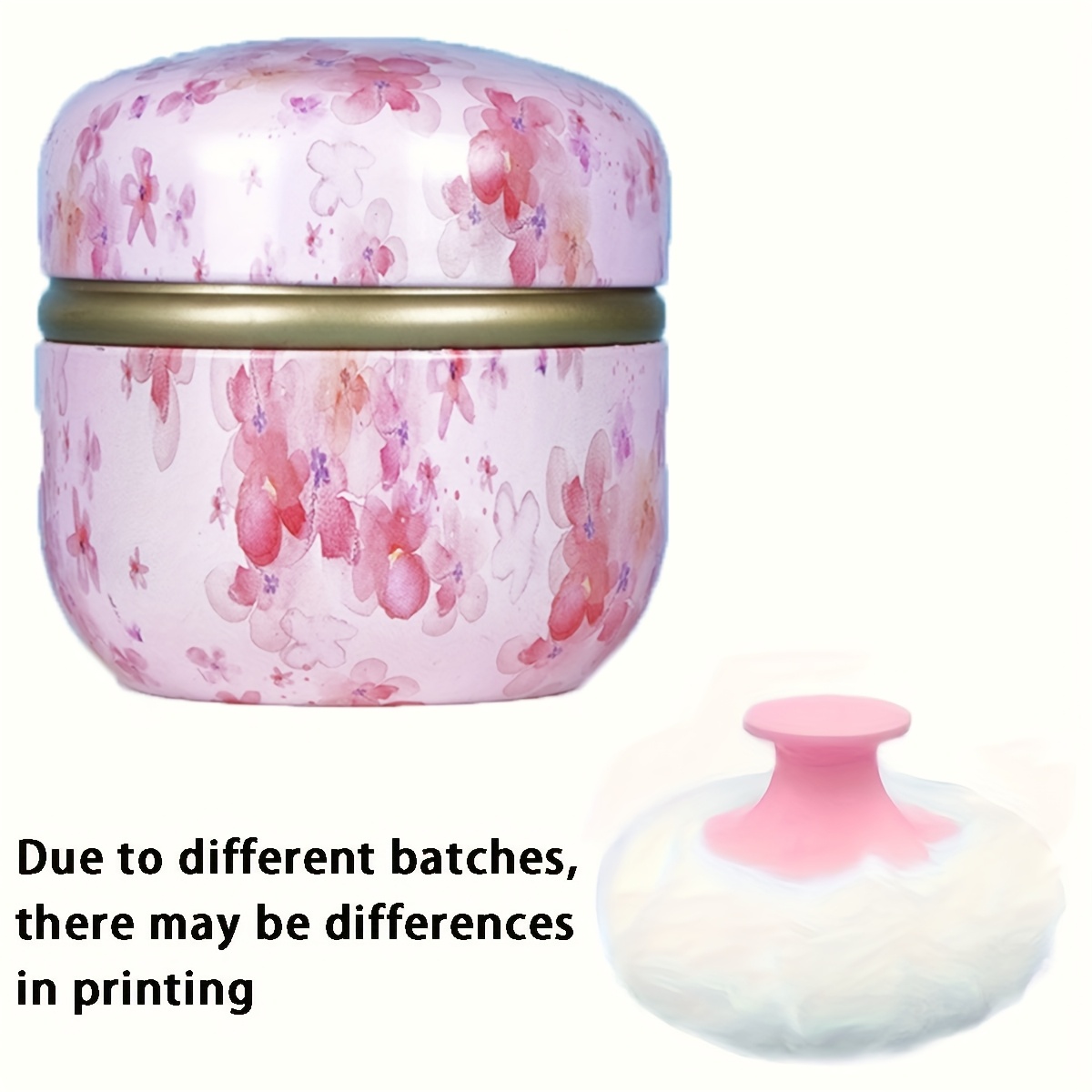 Image of 2pcs Large Body Powder And Container Loose Powder, And Powder Box For Bathing And Travel Women And Powder Box