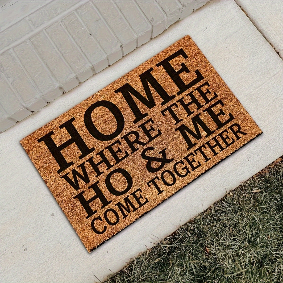 

Funny Coir Doormat Home Where The Front Door Mat Entryway Outdoor Mat With Heavy Duty Front Porch Welcome Mats Entry Natural Coir Brown Mat 23.7 X 15.7 Inch