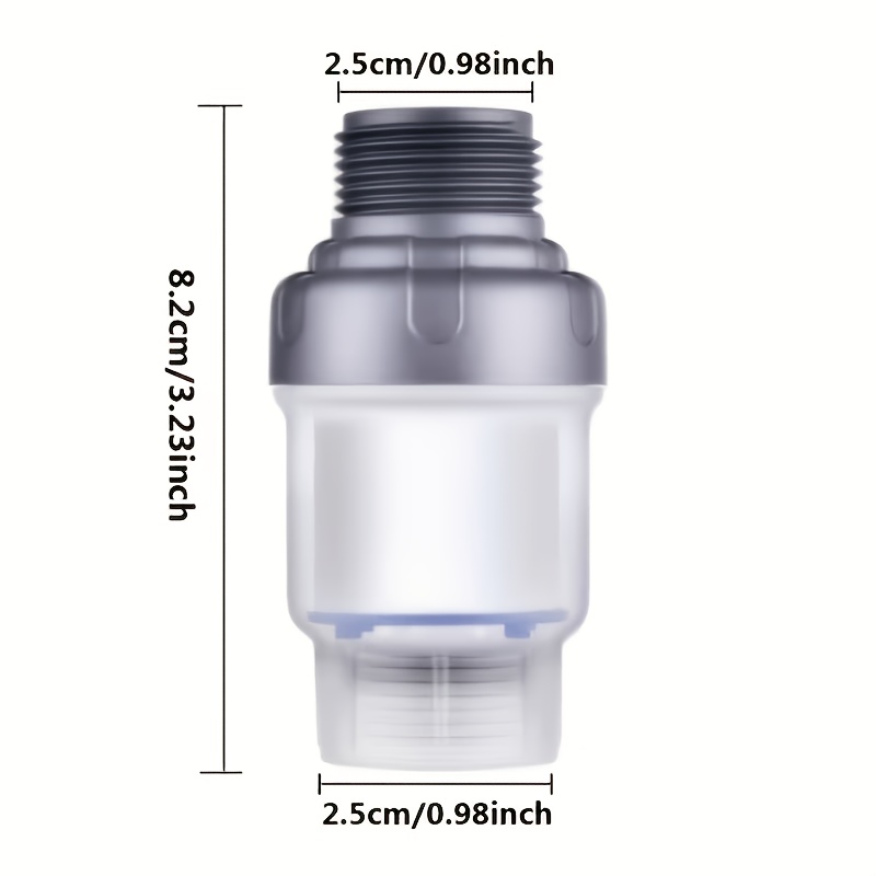 Juego de 8 piezas de filtro de agua de tres capas para lavadora, elemento filtrante de sedimentos de 50 micras con 7 núcleos de filtro reemplazables, antiatascos, filtro de agua de flujo directo para lavadora - Sistema de filtración de agua, color de la tapa aleatorio