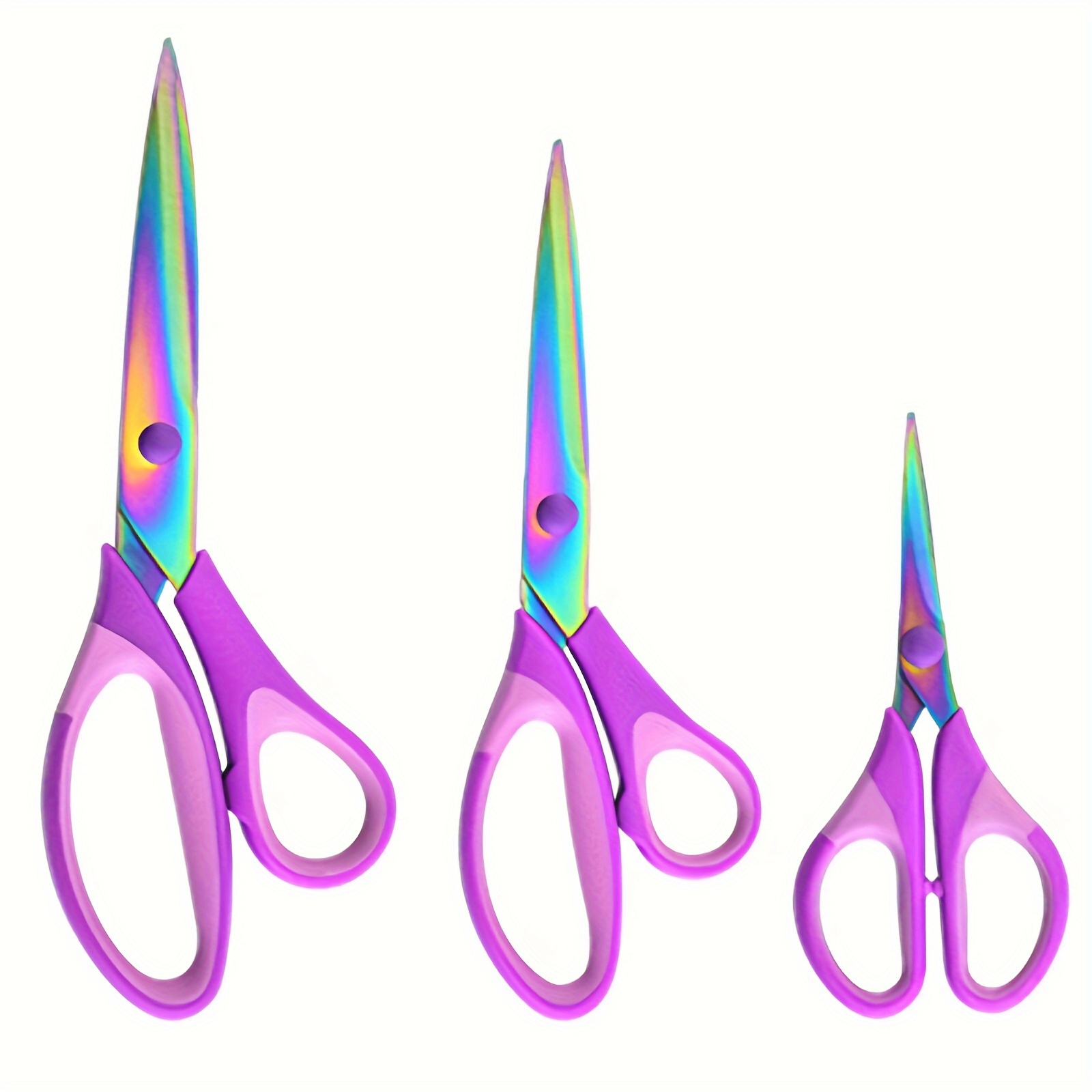 TEMU 3pcs Tailor Sewing Scissors Set Leather Dressmakin Fabric