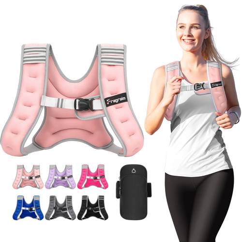 weighted vest for strength training 8lb 10lb 12lb 16lb 25lb 30lb weight vest with reflective stripe rucking vest for walking gym workout
