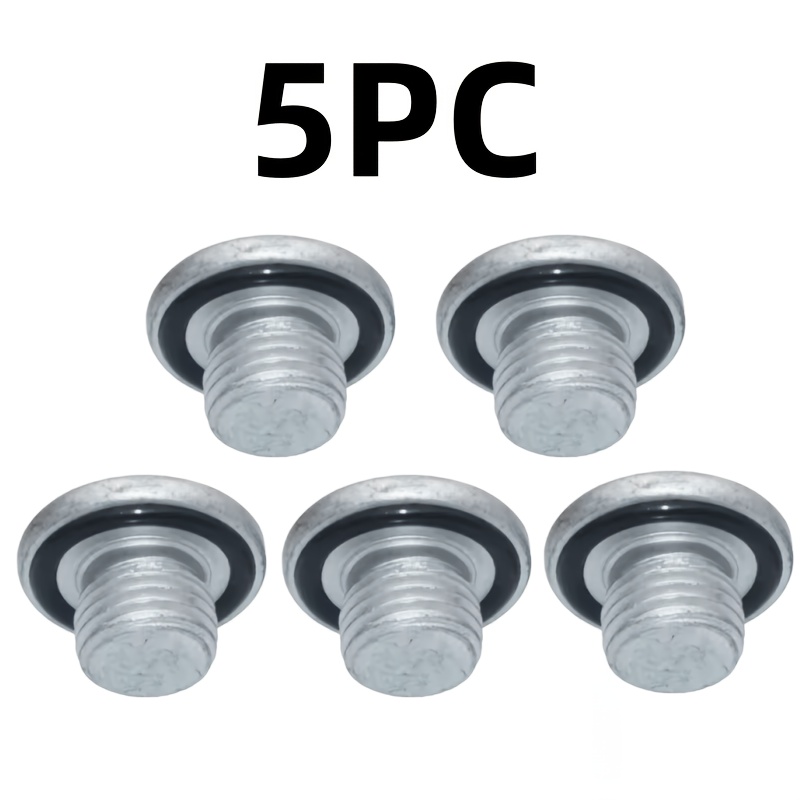 TEMU 5pcs Car Engine Oil Drain Sump Plug M14x1.5 Metal Screw Replacement Parts For For Cruze Malibu 2010 2013 2012 2011