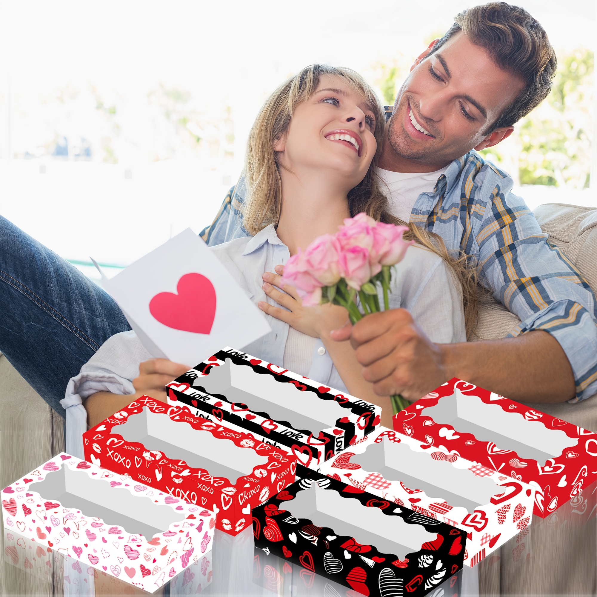 

12pcs Valentine's Day Surprise Gift Boxes, Assorted Designs, Cartoon Paper Packaging, Style With Multiple Components For Gift