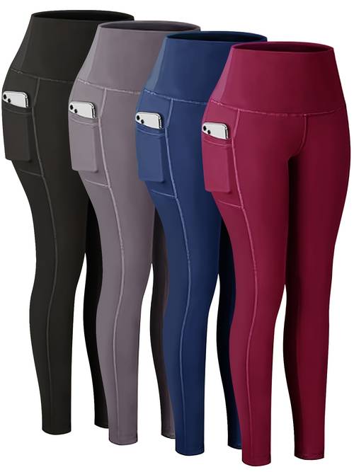 leggings with pockets for women high waisted tummy control workout yoga pants for spring and summer 4 way stretch for a comfortable machine washable ideal for sports and casual clothing