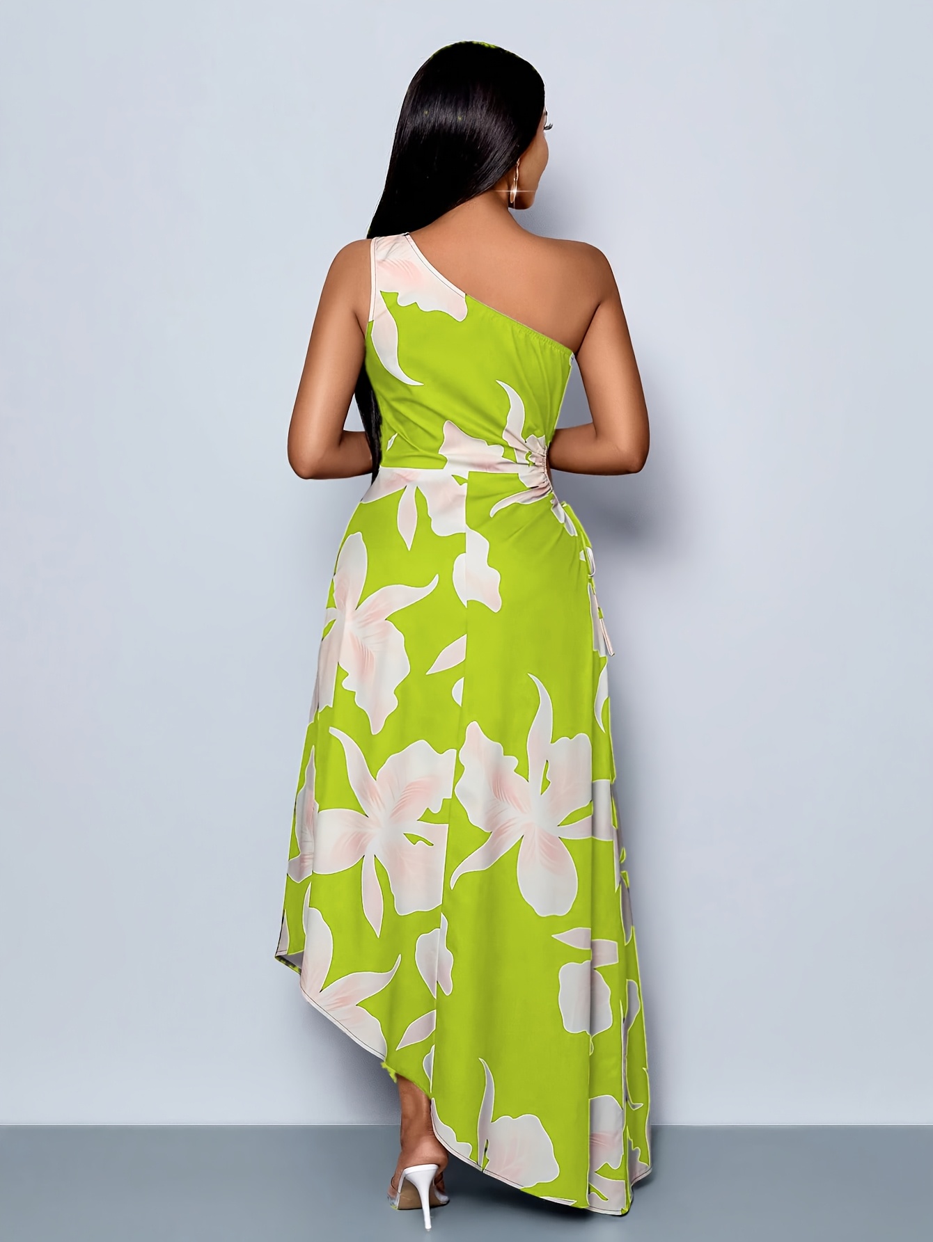 womens asymmetrical neckline one shoulder cutout print - Temu United Arab  Emirates