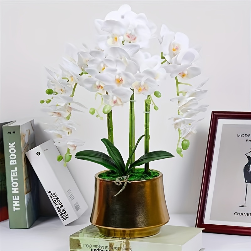 

Elegant Faux Orchid Bonsai - Perfect For Living Room, Bedroom & Dining Table Decor | Ideal For Weddings & Holidays | Versatile Home Accent