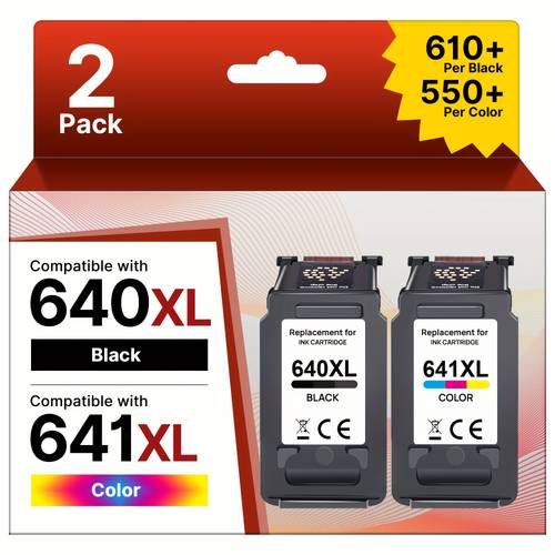 item picture 640xl 641xl compatible with pg 640 pg640xl cl 641 cl641xl ink compatible ink compatible for mg2160 mg2260 mg3160 mg4160 mx376 mx516 mx396 mx456 mx526 mg3560 2 pack