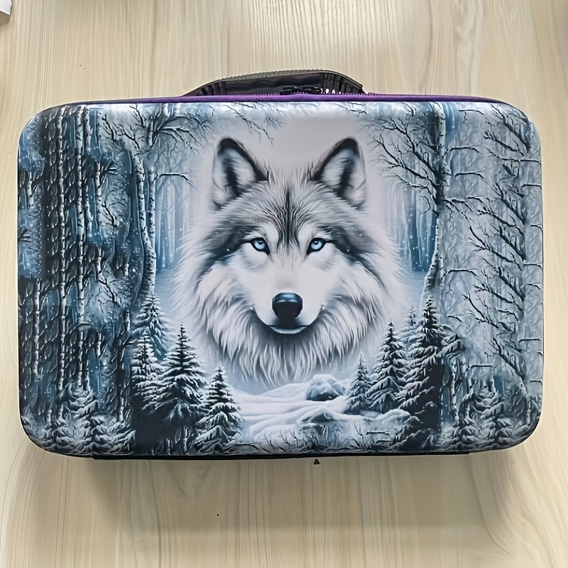 

1pc, Eva, 60 Bottles, New Large-capacity Multifunctional Snow Wolf Accessory Storage Box, Travel Case.