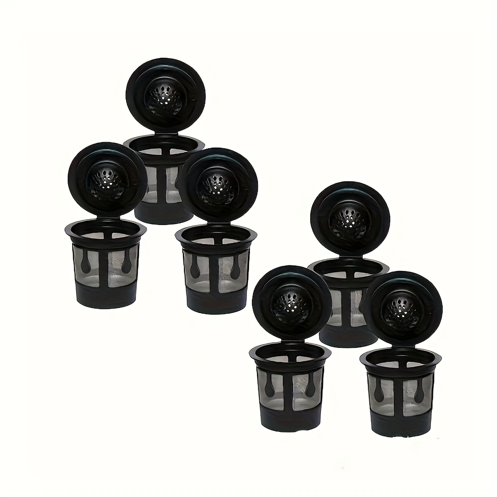 

6pcs Reusable Coffee Pods With Filters - High-quality Plastic Cups For