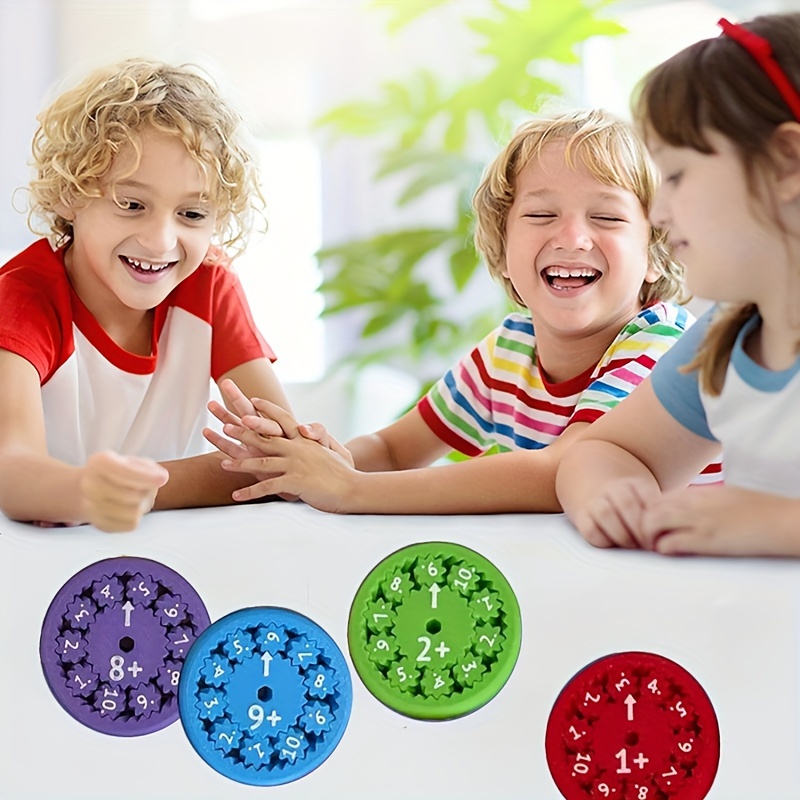 

9pcs Educational Spinners Set - Engaging Toy For Enhancing Skills In Arithmetic Progression And Multiplication For Young Learners