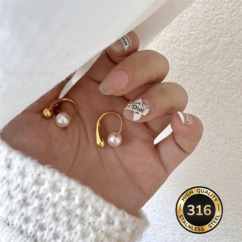 E-shop Antiallergische, 18K vergoldenete Ohrringe aus Edelstahl, Anti-Fading, bequem und vielseitig, einfach und elegant, hochwertige
