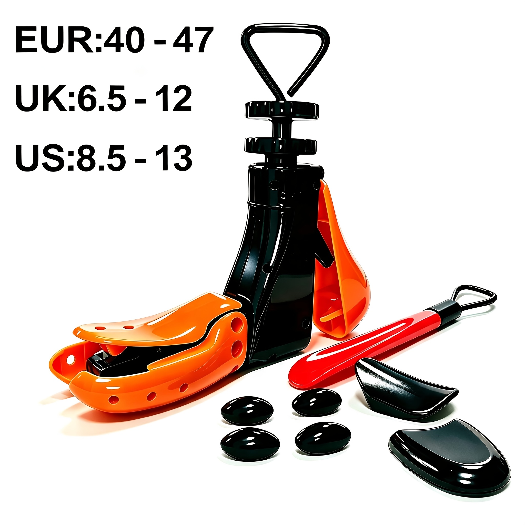 TEMU 2pcs (1pc Expander + 1pc Shoe Horn) | Upgraded 3-way/2-way Adjustable Shoe Stretcher, Professional Shoe Tree With Adjustable Length, Width, And