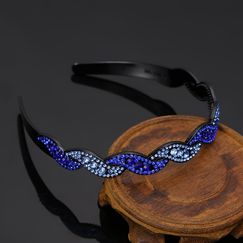 E-shop 1 Stück High-End Haarverlängerung Haarclip Stirnband Luxus Breite Kante Einfache Strasssteine Alles Elegantes Stirnband Druck Scrunchie von