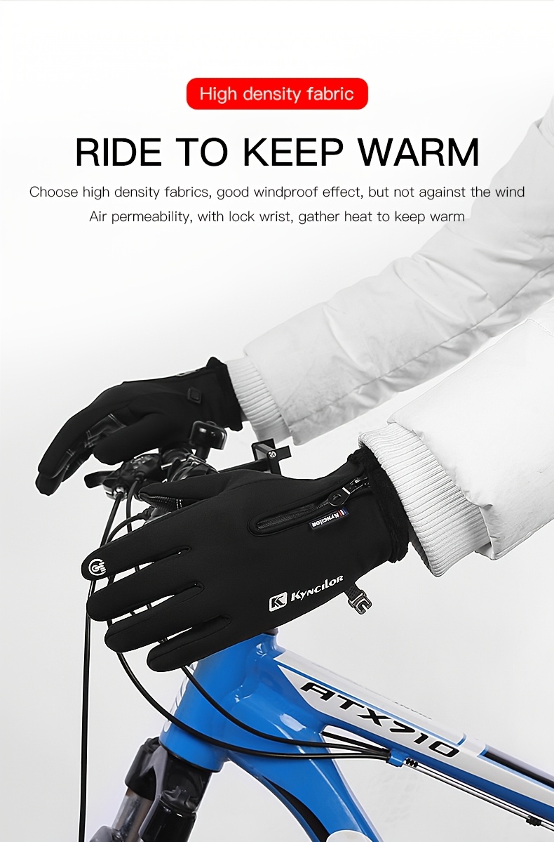 Men'S And Women'S Thickened Fleece Gloves for Outdoor Sports in Autumn And Winter, Suitable for Sensitive Touch Screens, Warm for Skiing And Cycling.