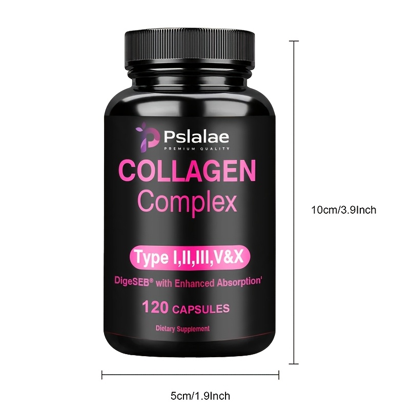 Collagen Complex Capsules, Multi-Collagen Types I, II, III, V, X