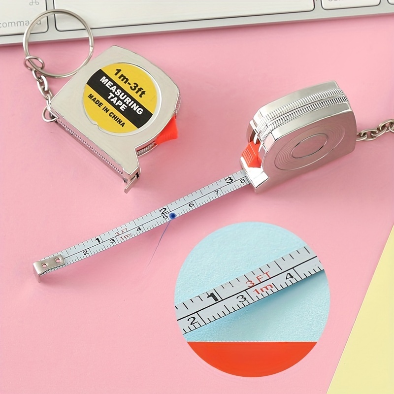 

10-pack Abs 1.5 Inch Tape Measure Keychains With - Portable Mini Measurement Tool For Precise Metric And Inch Markings, Ideal For Birthday Party Favors And Functional Measuring Needs