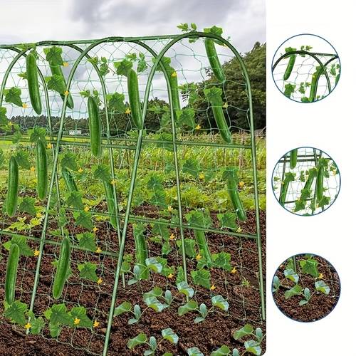 ergänzungen für gartenbogen- und rankhilfen, mit drei bogenförmigen stützen, die für eine robuste kletterhilfe für gurken, kürbisse und weinreben konzipiert sind, mit einer länge von 48 zoll und einer breite von 48 zoll