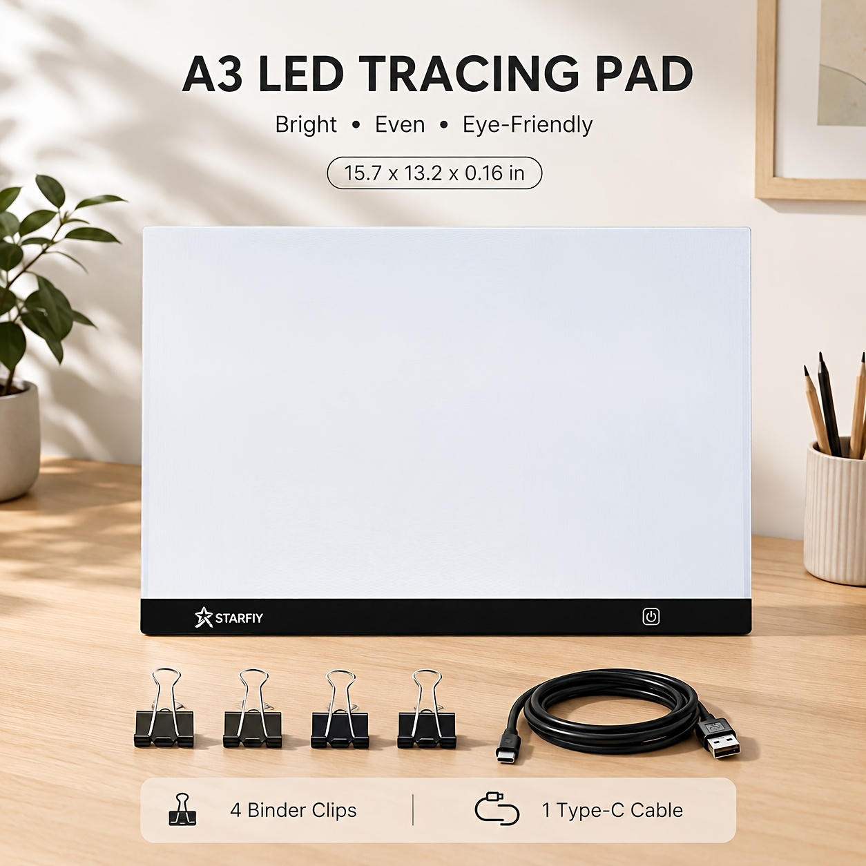 A2/a3/a4 Usb-powered Led Rhinestone Light Board With 3-level Dimming & Eye Protection Suitable For Drawing, Calligraphy, Animation Tracing, Usb-powered Light Pad For Artists, Hobbyists,, Supplies