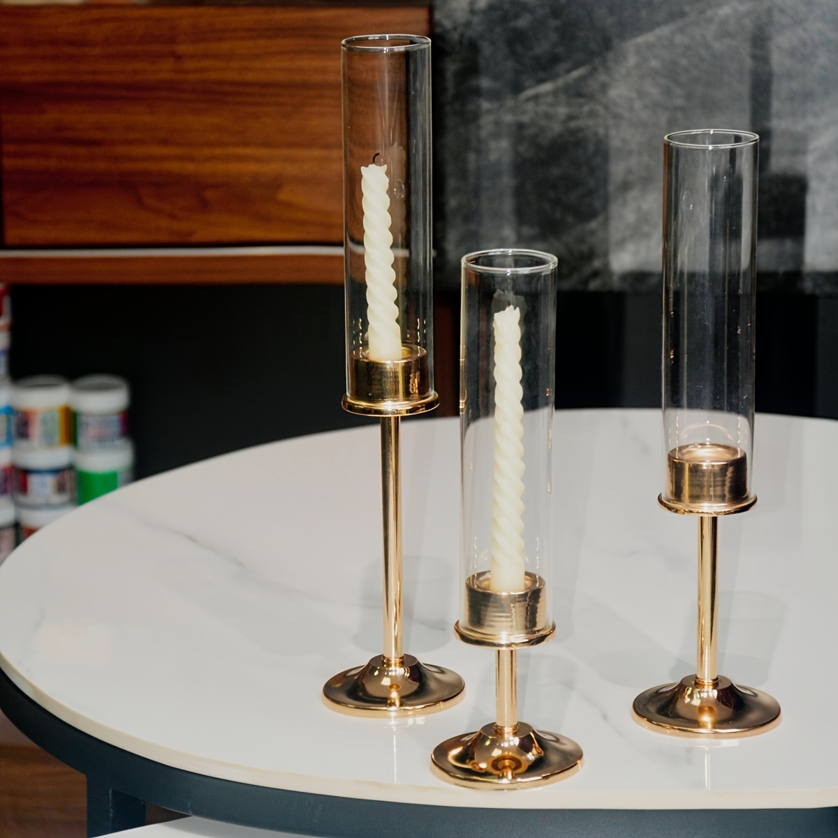Elegant Metal Candleholder Set for Taper Candles - 12 or 6 Piece Options, Tabletop Display, Ideal for Wedding Decor, * & Home - Oil Rubbed *, * for Christmas, Halloween, Thanksgiving, Valentine's Day