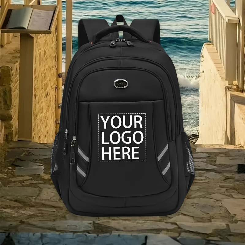 TEMU Custom Personalized Commuter Backpack, Personalized Picture Photo Backpack, Individual Pattern, Large Capacity Bag For Business Travel,